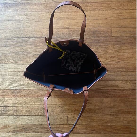 Fósil Geometric Large Rachel Tote Brown Purse and Wallet - Picture 5 of 10